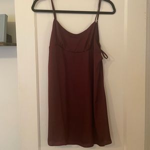 Free People Burgundy Silk Slip Dress - size small